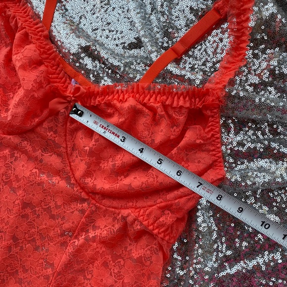 Torrid curve coral orange lingerie dress/top - Picture 6 of 10